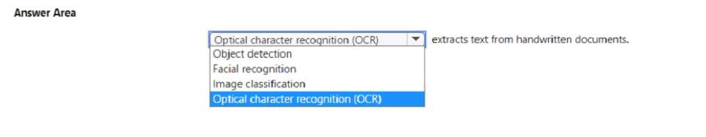 AI-900 exam question