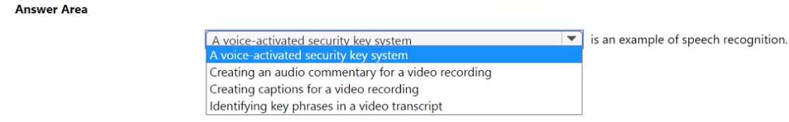 AI-900 exam question