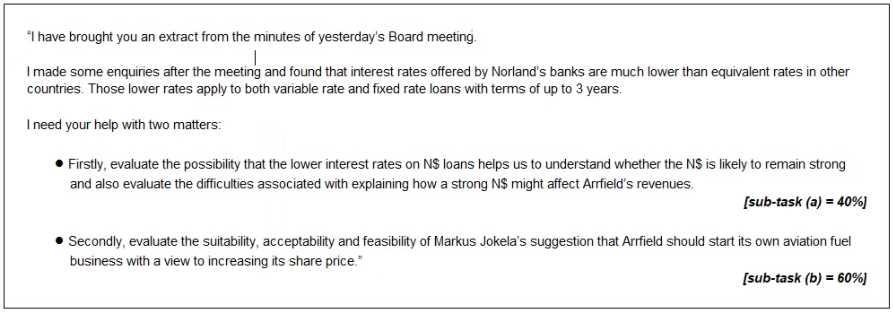 CIMA CIMAPRO19 CS3 1 question