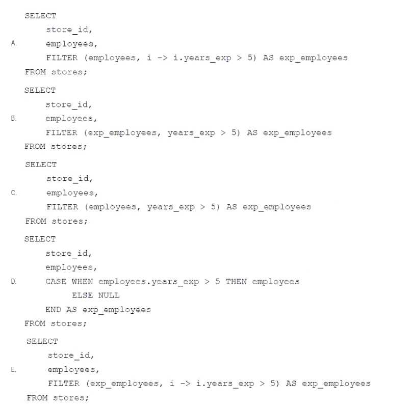DATABRICKS CERTIFIED DATA ENGINEER ASSOCIATE question