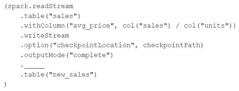 DATABRICKS CERTIFIED DATA ENGINEER ASSOCIATE question