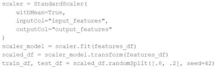 Databricks Machine Learning Associate question