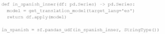 Databricks DATABRICKS CERTIFIED ASSOCIATE DEVELOPER FOR APACHE SPARK 3 question