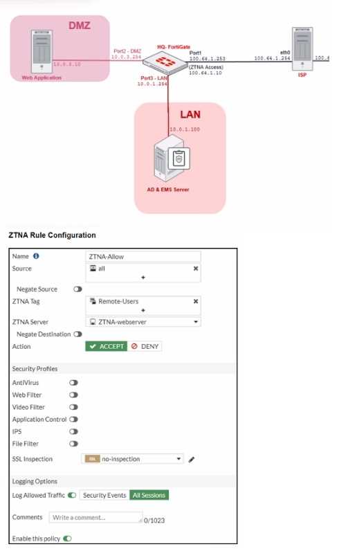 Fortinet FCP FCT AD 7 question