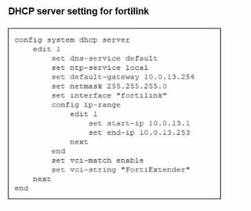 Fortinet FCSS LED AR 7 question