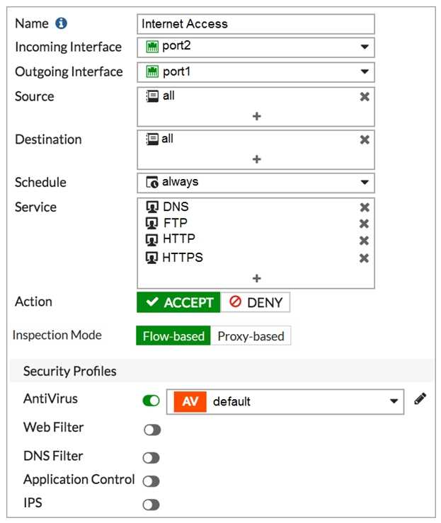 Fortinet NSE4 FGT 7 question