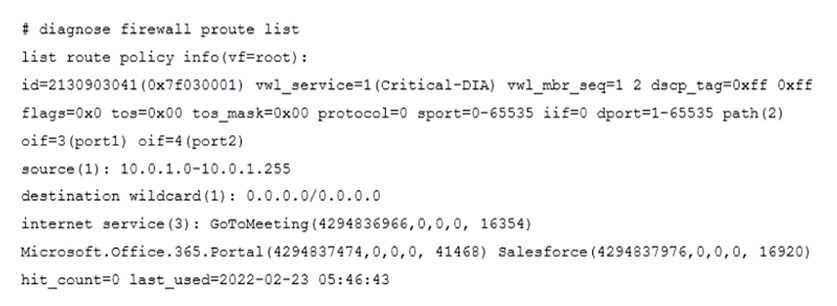 Fortinet NSE4 FGT 7 question