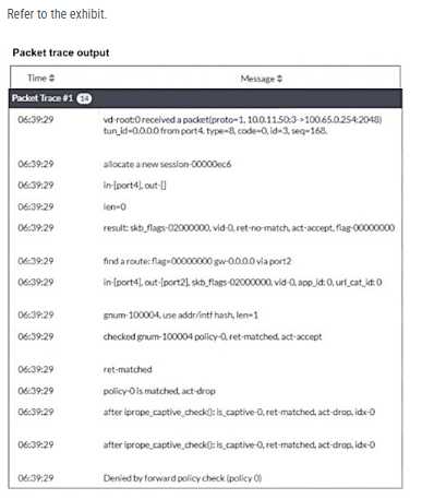 Fortinet NSE4 FGT AD 7 question