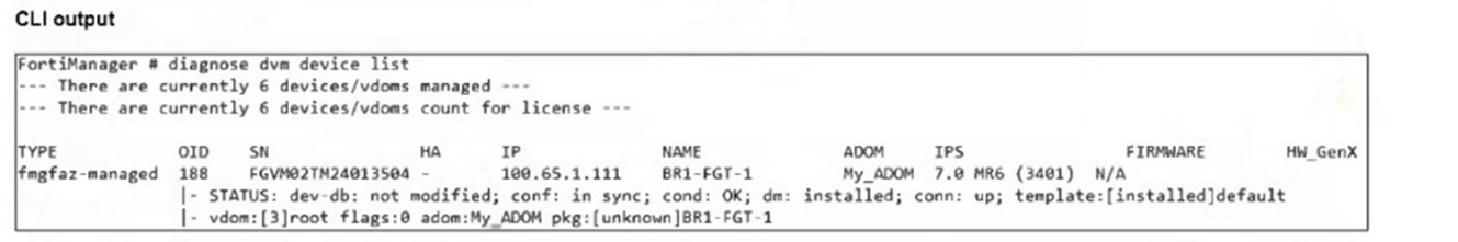 Fortinet NSE6 FMG AD 7 question