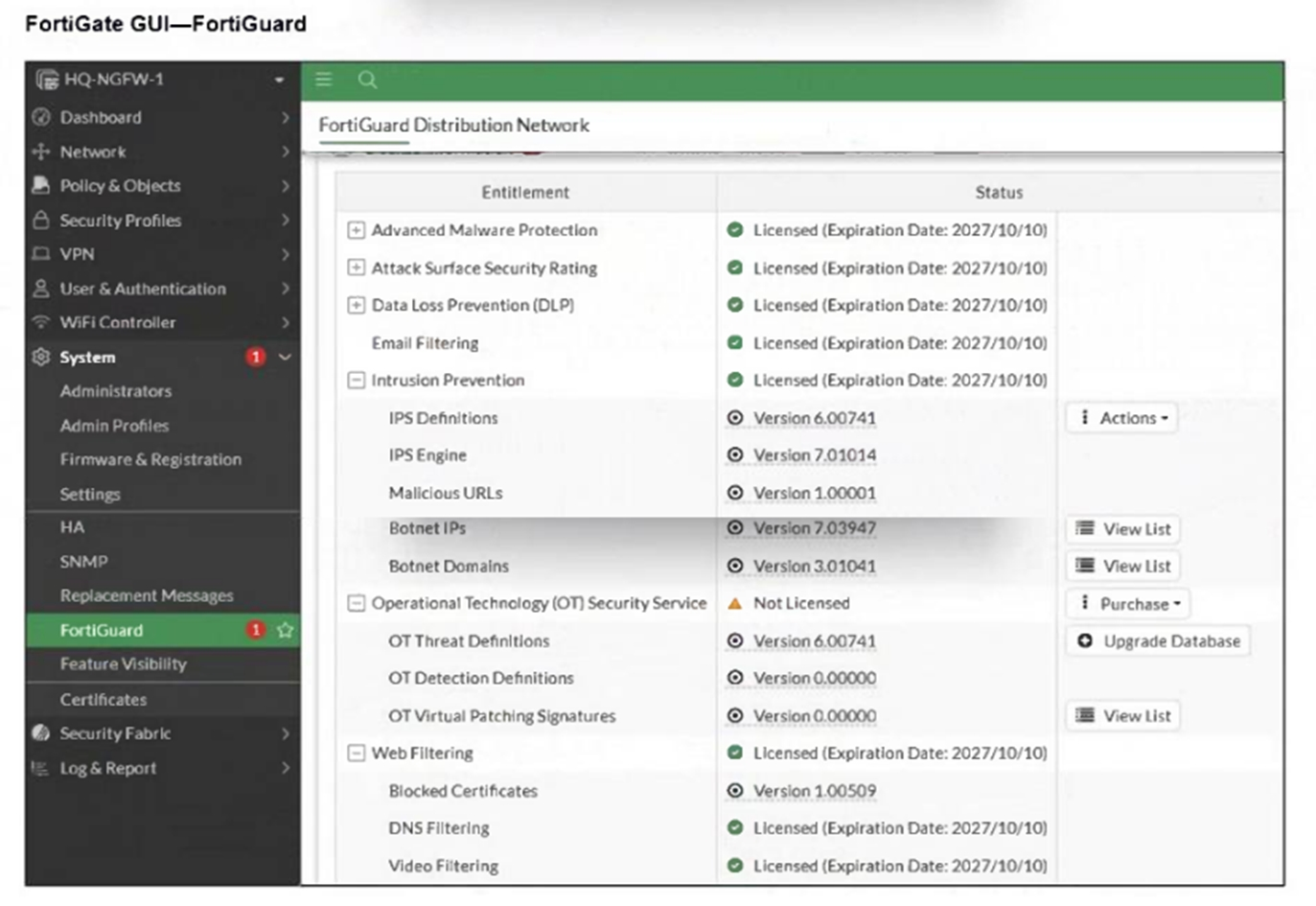Fortinet NSE6 FMG AD 7 question