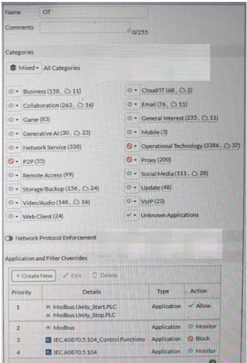Fortinet NSE6 OTS AR 7.6 question