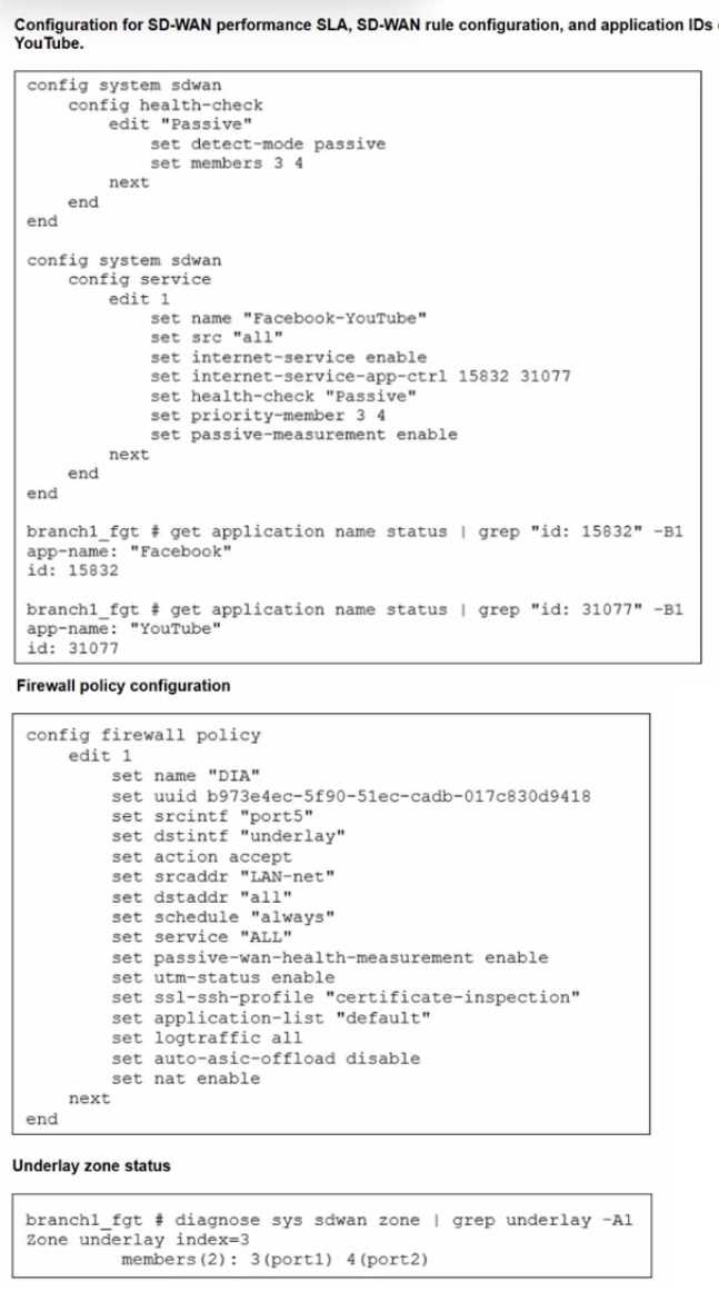 Fortinet NSE6 SDW AD 7.6 question