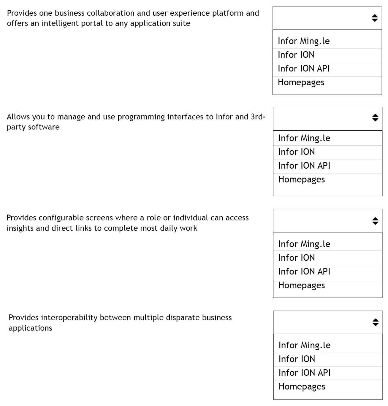 INFOR IOS 158 question
