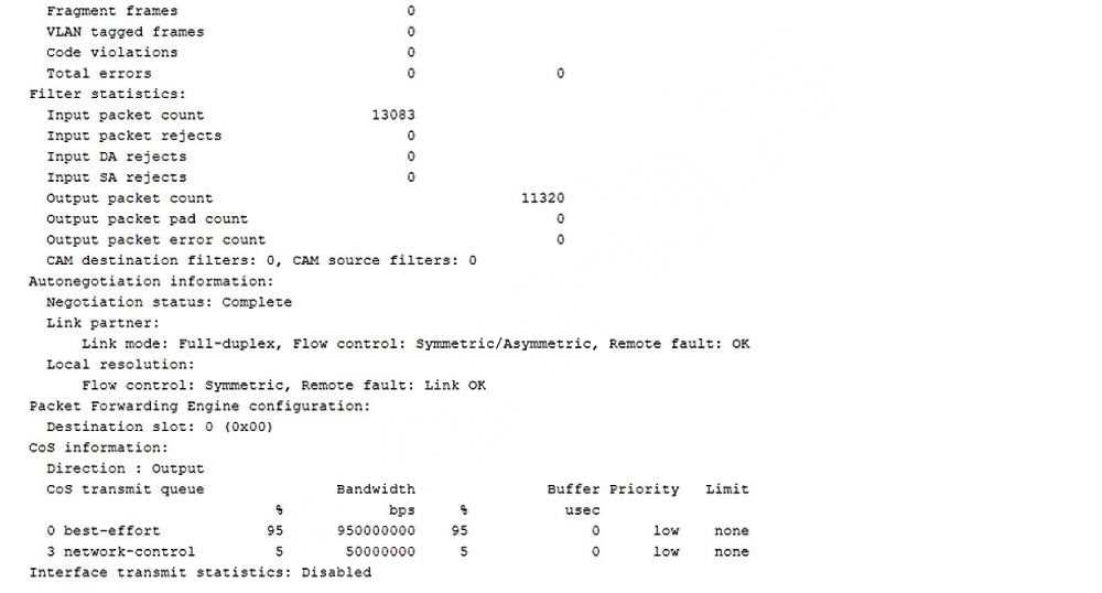 JUNIPER JN0 649 question