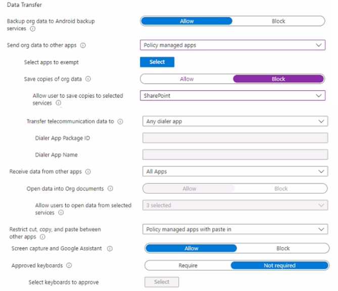 Microsoft MS-102 exam question