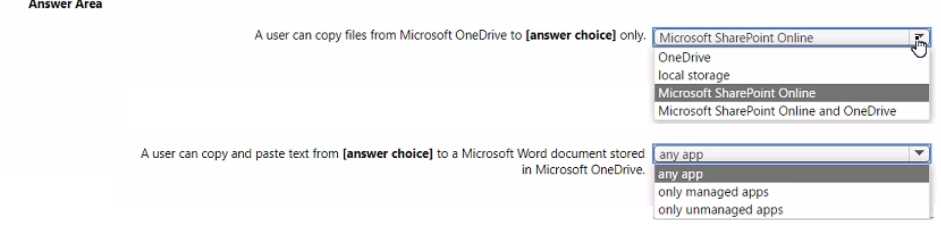 Microsoft MS-102 exam question