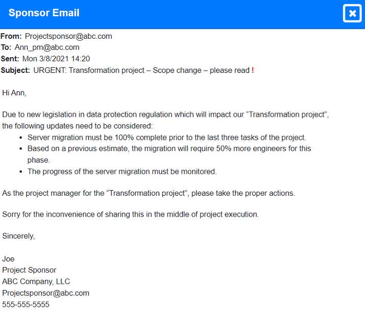 Project+ PK0-005 question