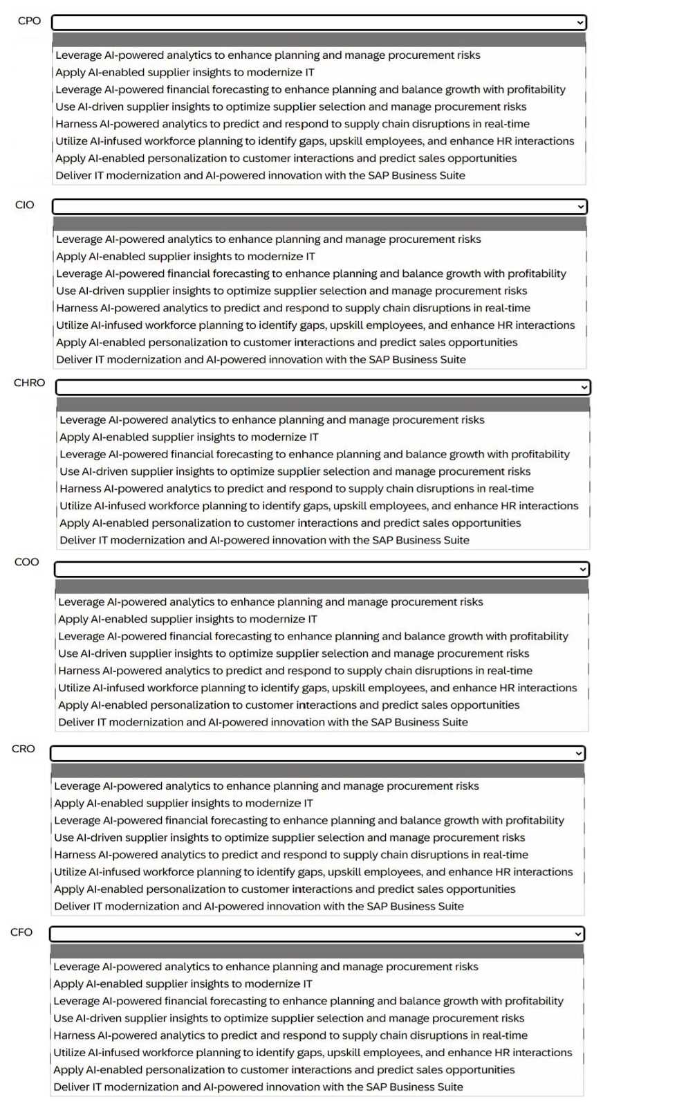 SAP C BCSBS 2502 question