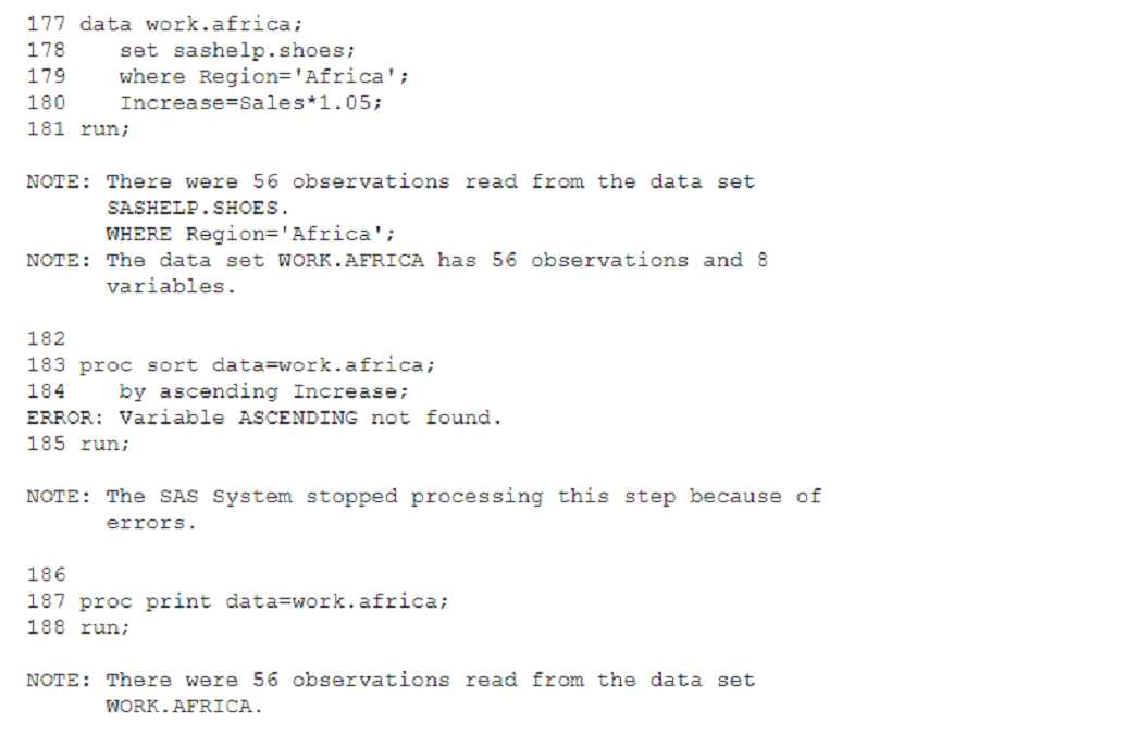 SAS A00 215 question