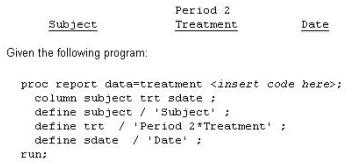SAS A00 281 question
