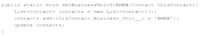 Salesforce Plat Dev 201 question